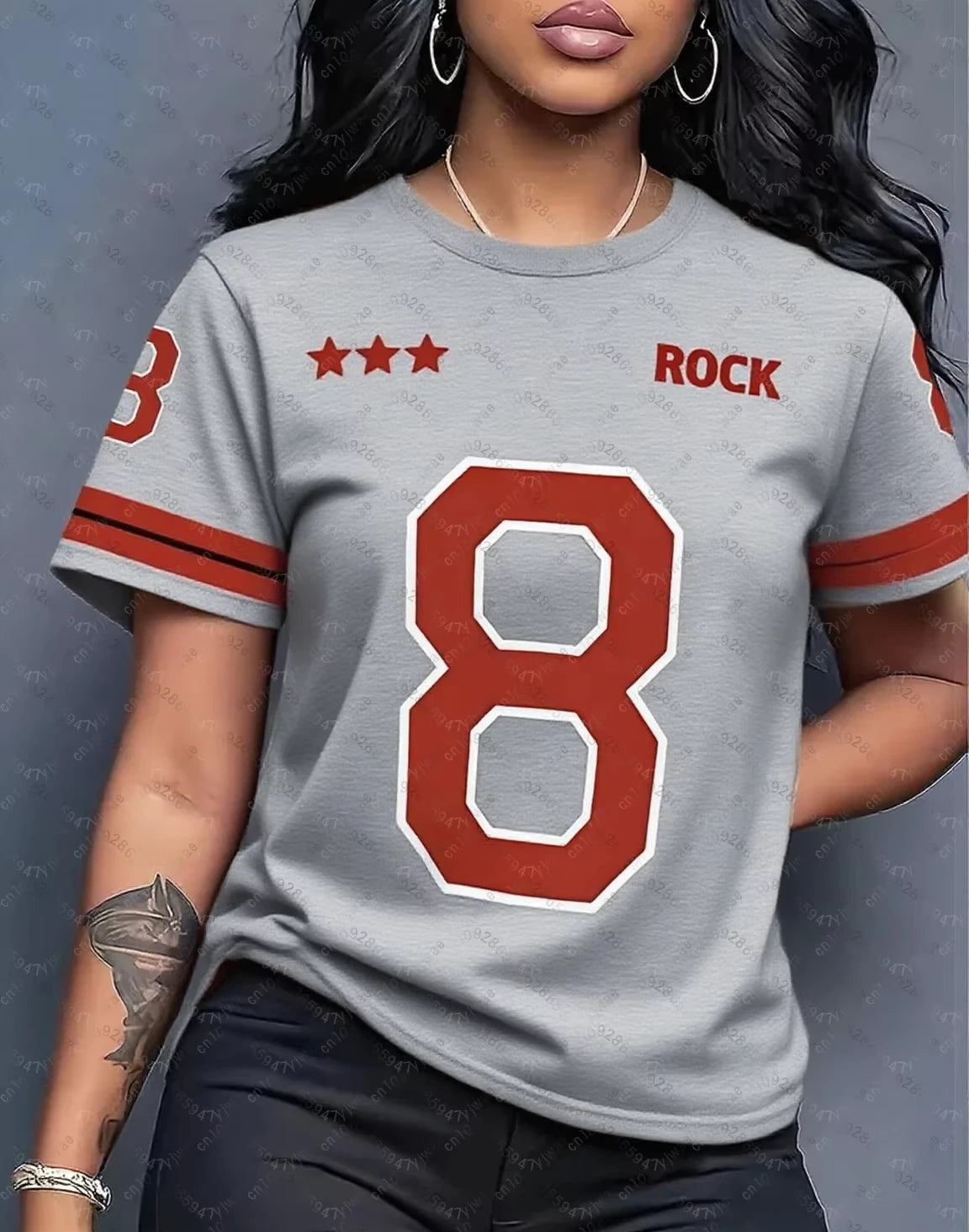 T-Shirt Femme Streetwear Imprimé Graphique Rock – CLEVI Paris