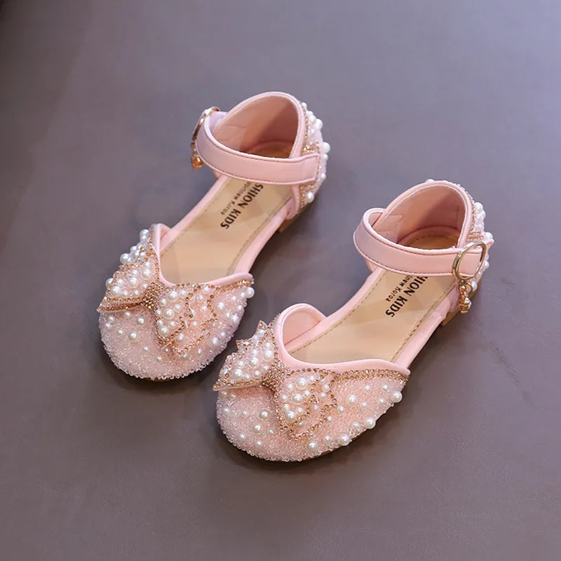 Sandales fille à perles et paillettes – CLEVI Paris