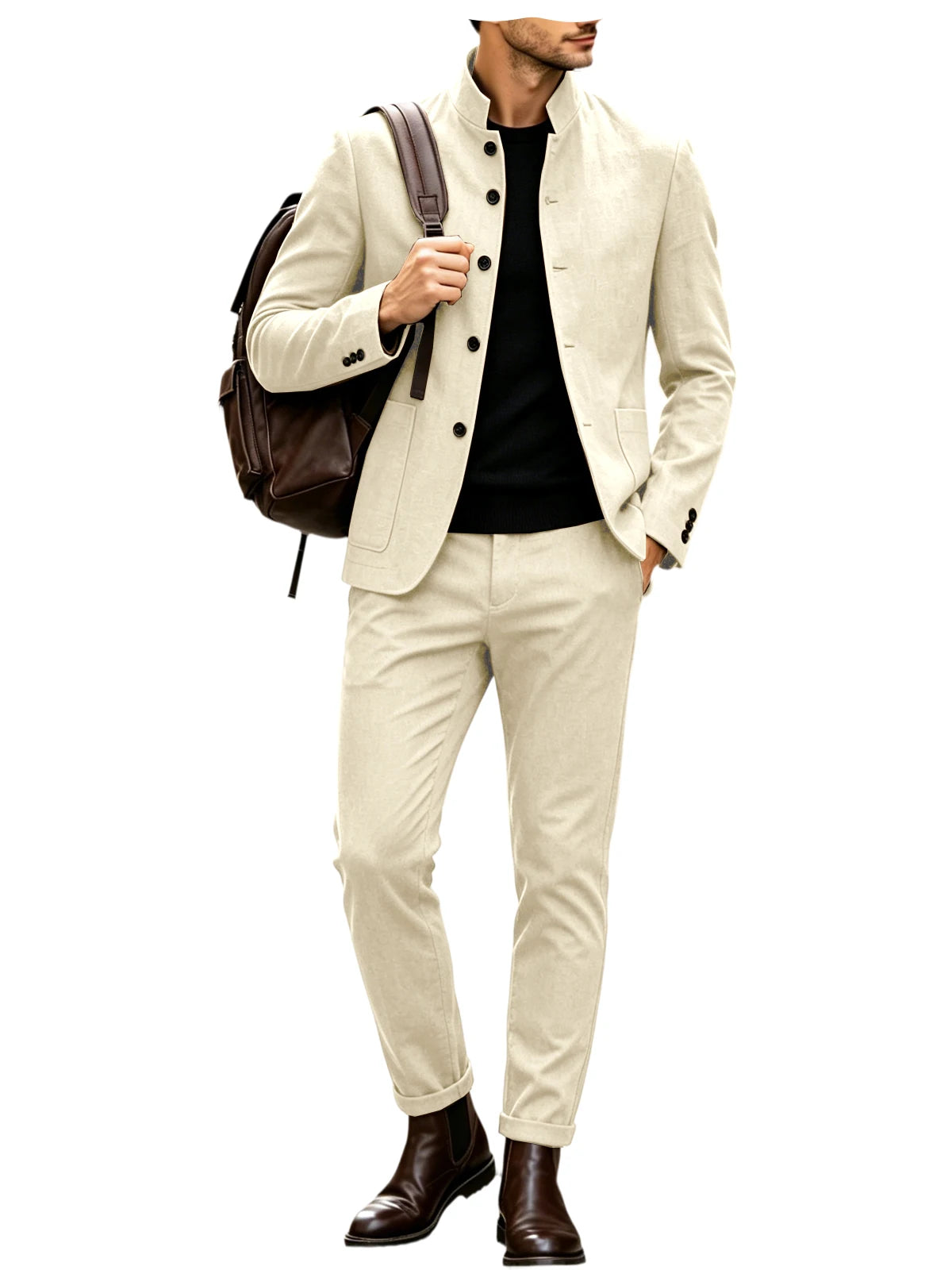 Costume homme 2 pièces col montant – CLEVI Paris