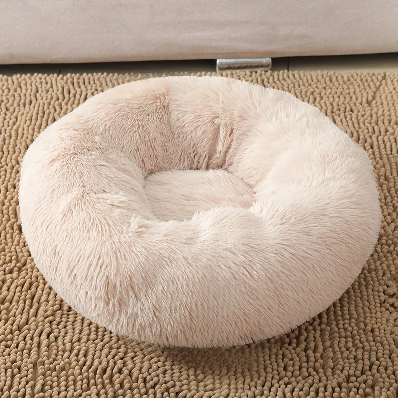 Panier rond en peluche pour chien et chat – CLEVI Paris