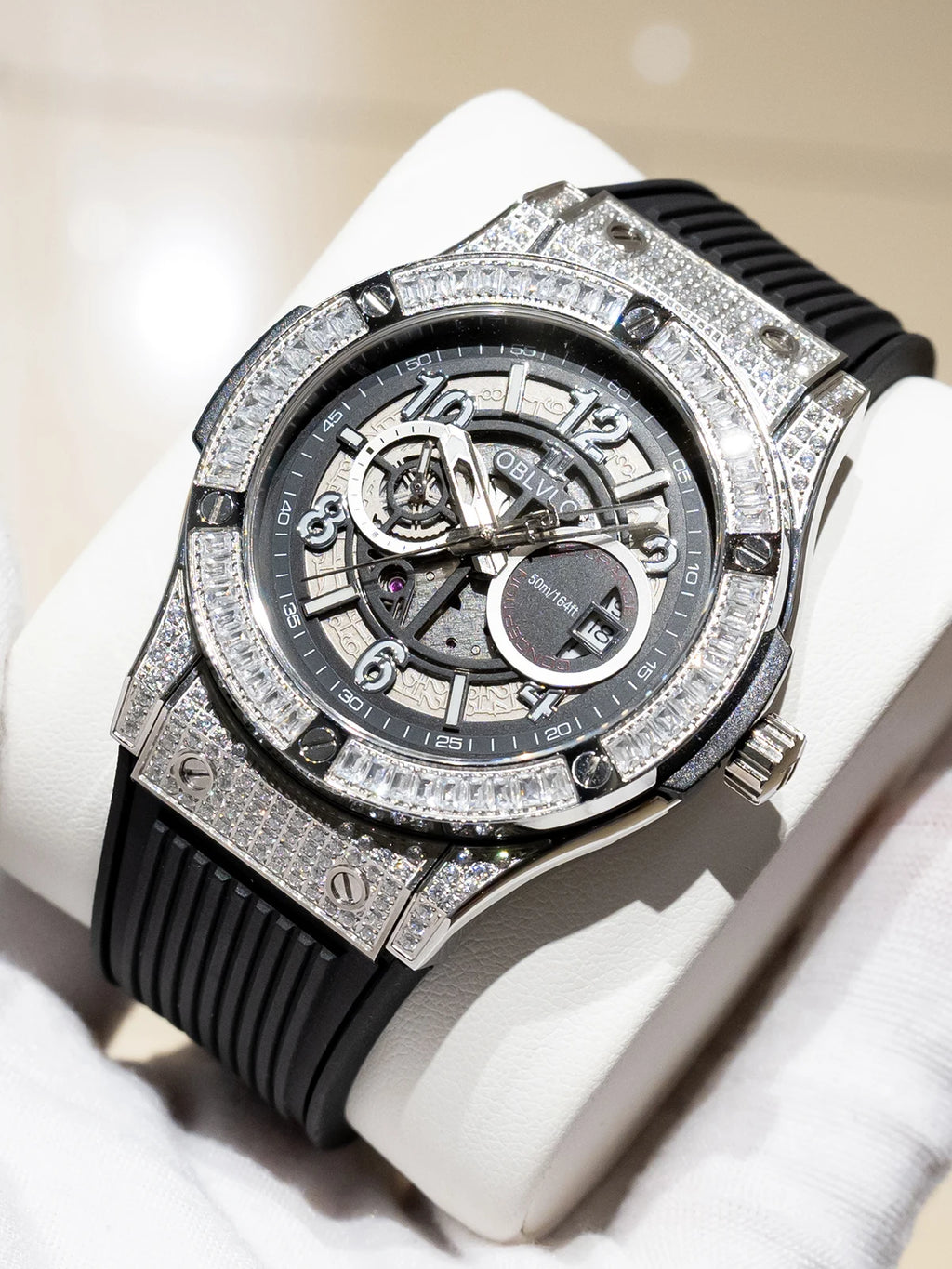 Montre Homme Mécanique Automatique Squelette Saphir 44mm – CLEVI Paris