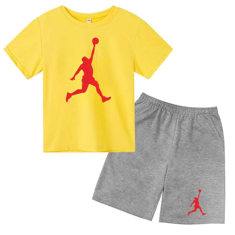Ensemble enfant imprimé T-shirt et short – CLEVI Paris