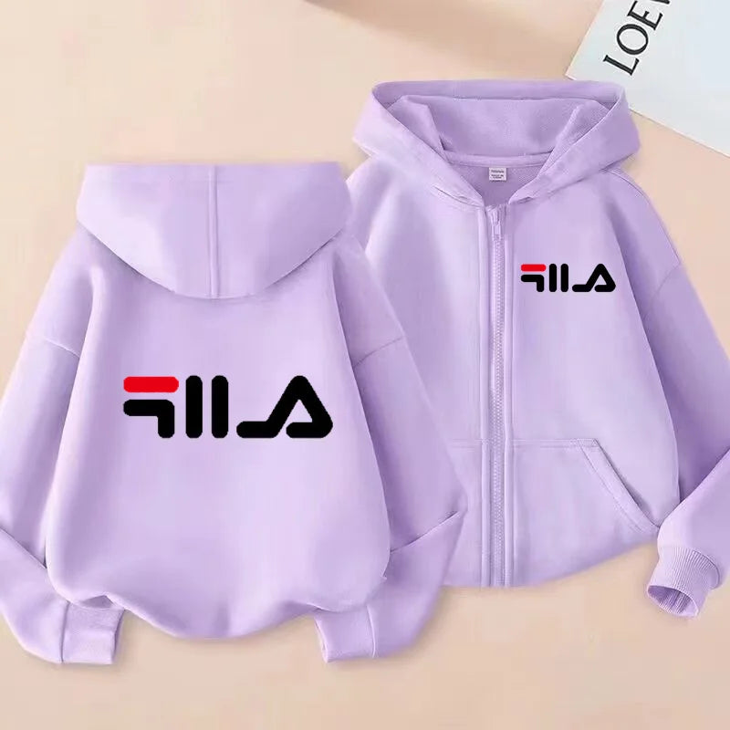 Sweat enfant zippé à capuche unisexe – CLEVI Paris