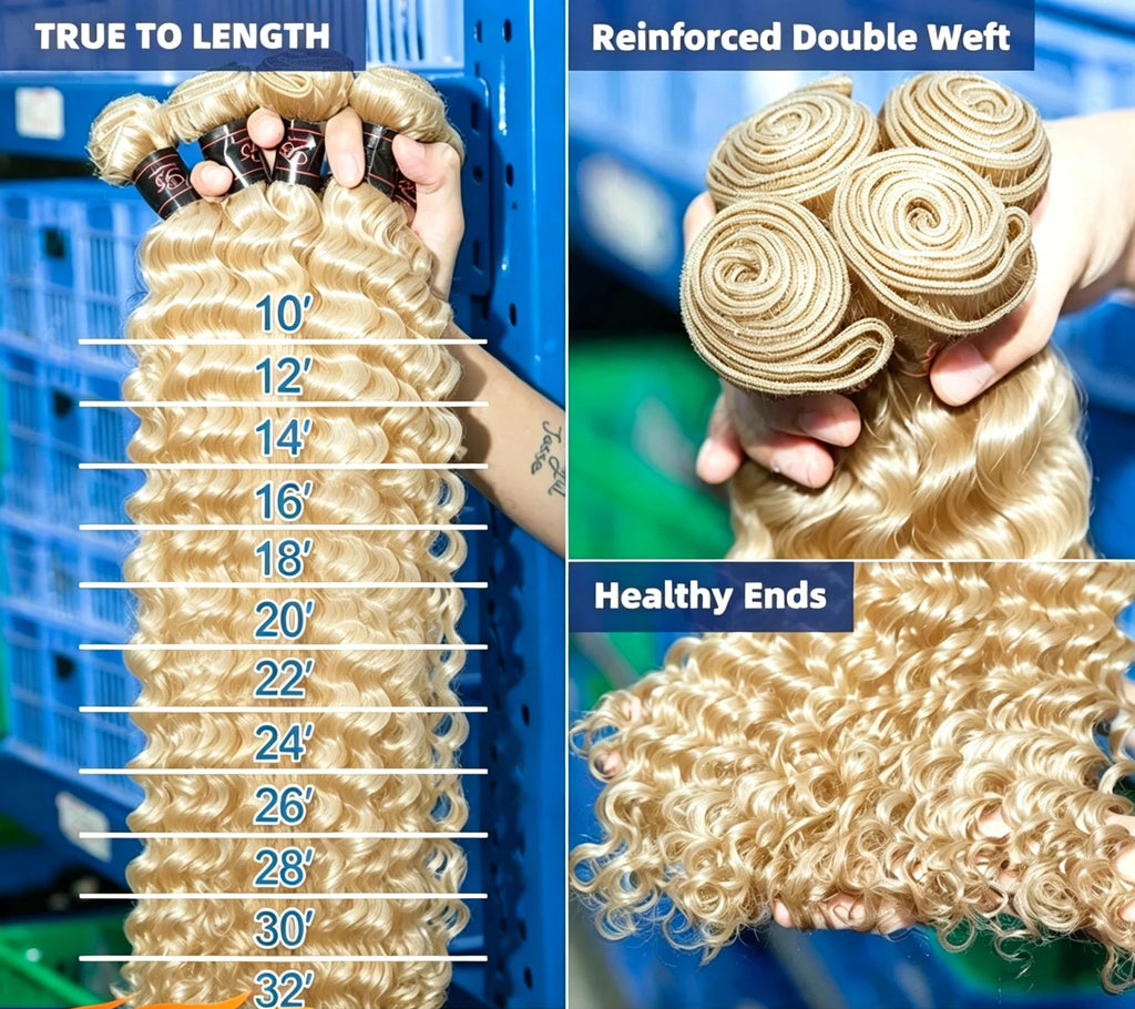 Mèches Brésiliennes Vierges Deep Wave Cheveux Humains Naturels – CLEVI Paris