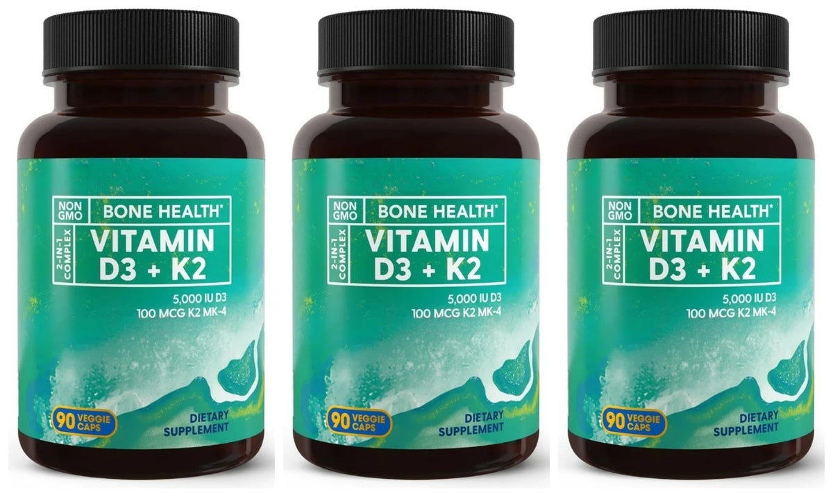 Vitamines D3 et K2, 90 gélules – CLEVI Paris