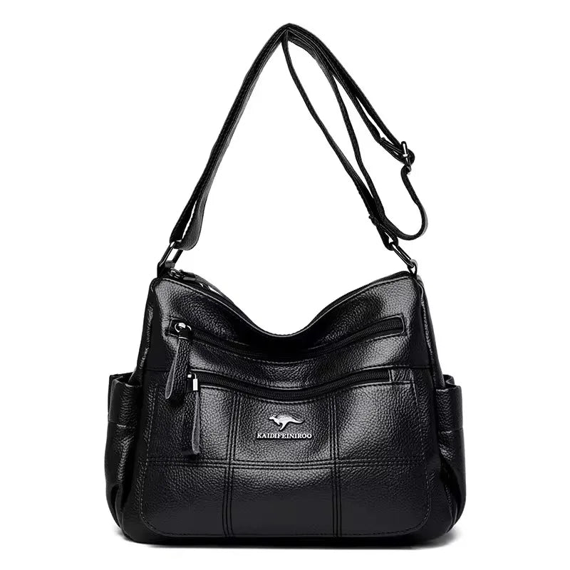 Sac Croisé Cuir Véritable Motif Alligator 3 Poches – CLEVI Paris