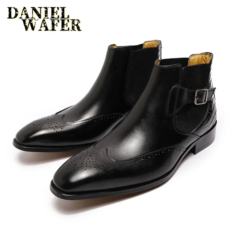 Bottines en Cuir pour Homme, Chelsea Sans Lacet – CLEVI Paris