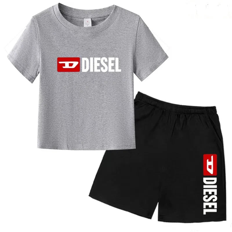 Ensemble enfant T-shirt à lettres et short – CLEVI Paris