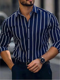 Chemise homme business rayée en soie – CLEVI Paris