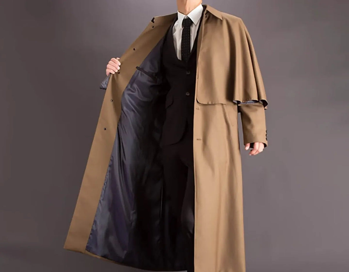 Manteau Homme Long Laine Mélangée – CLEVI Paris