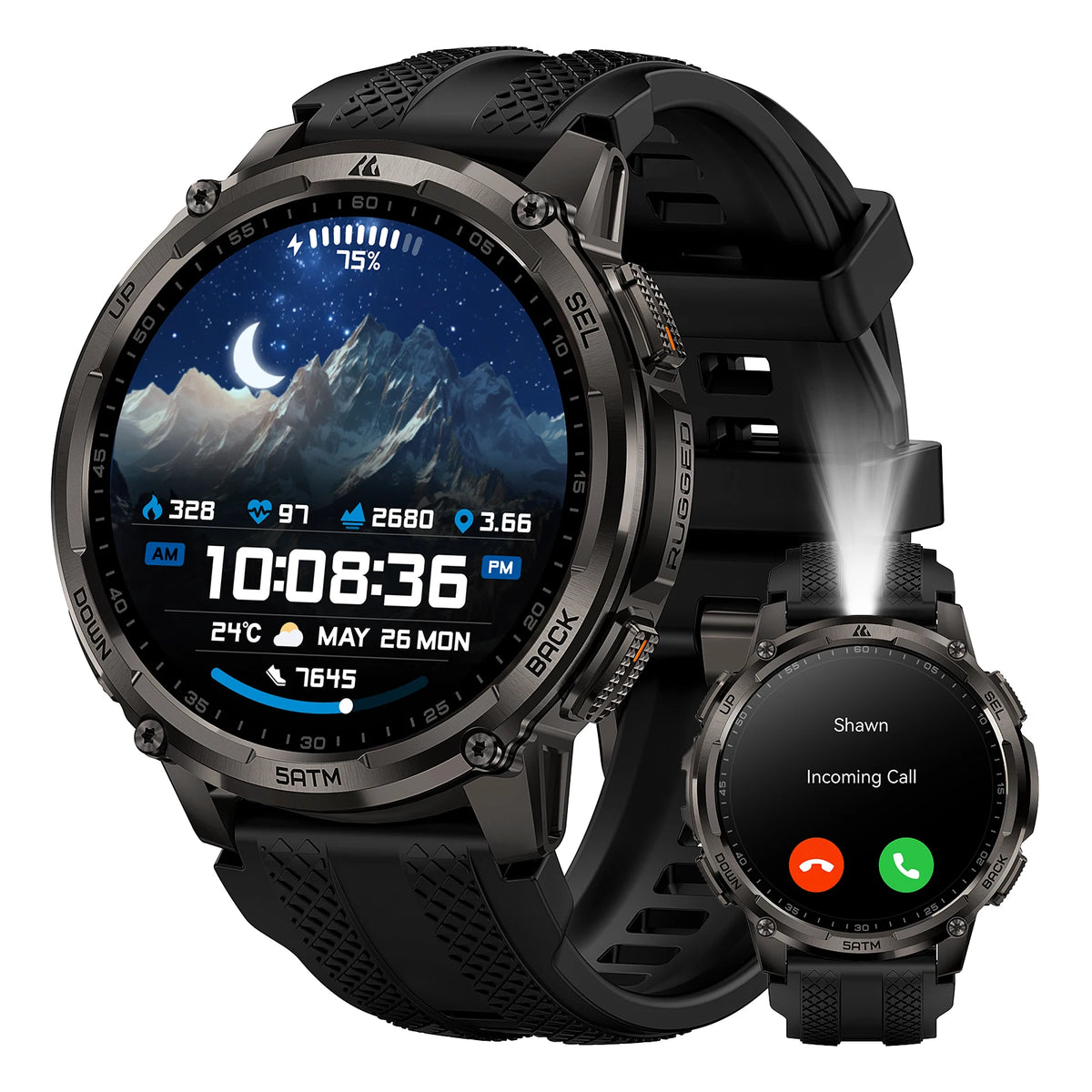 Montre KOSPET TANK T4C GPS et lampe LED – CLEVI Paris