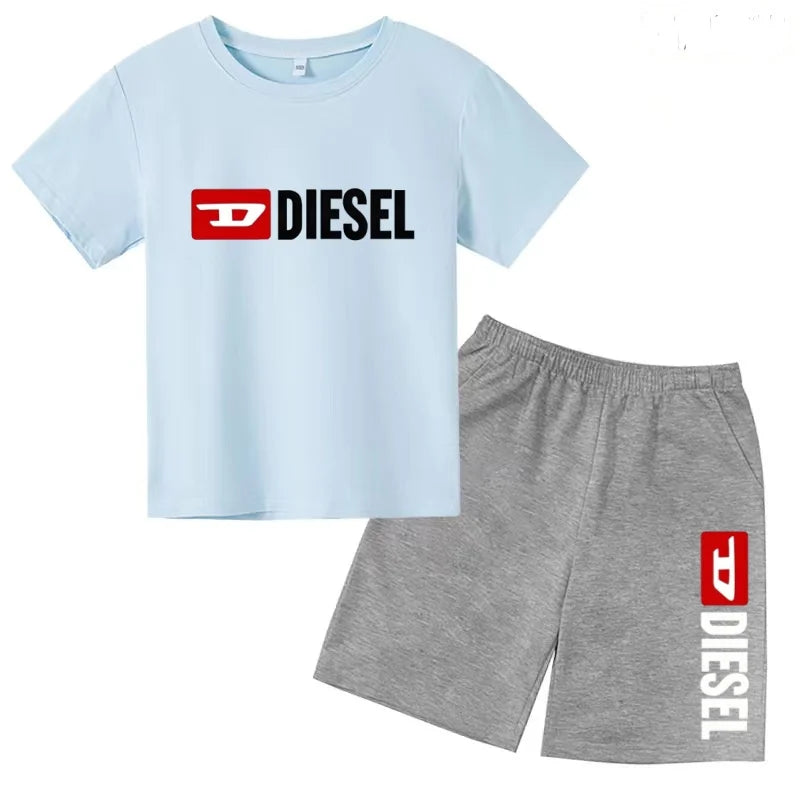 Ensemble enfant T-shirt à lettres et short – CLEVI Paris