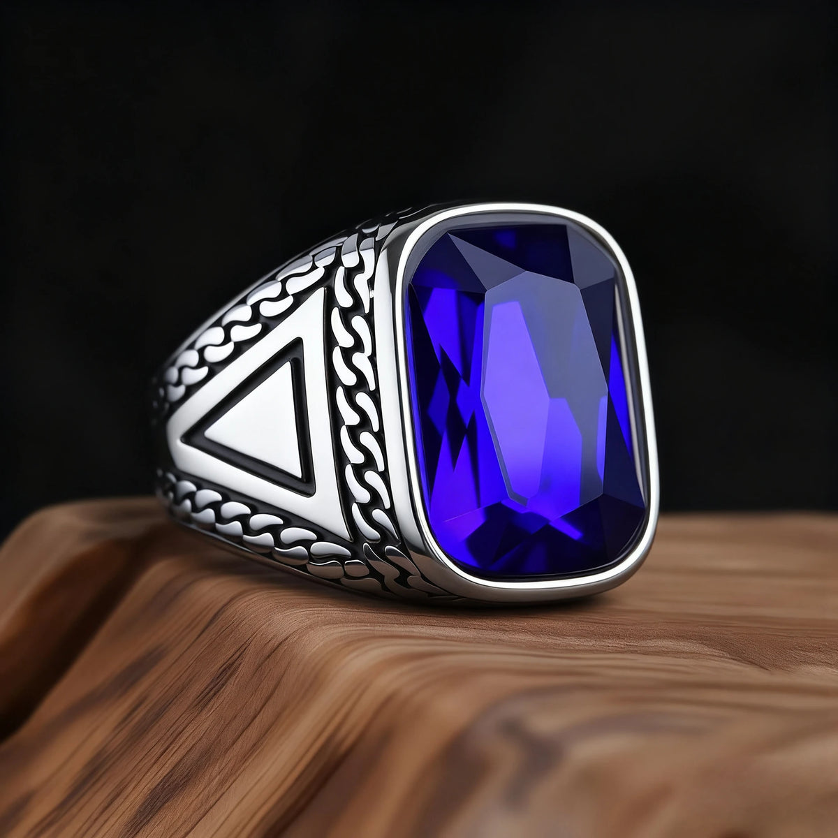 Bague Homme Acier 316L et Pierres Colorées – CLEVI Paris