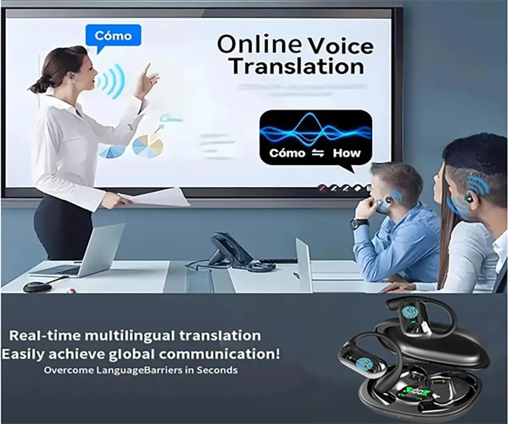 Écouteurs UYUXIO Traduction IA 144 Langues OWS 60H ANC – CLEVI Paris