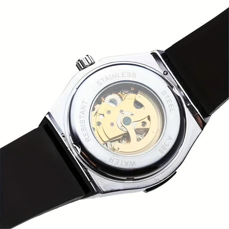 FORSINING Montre Homme Automatique Squelette Ronde Alliage Silicone 30M – CLEVI Paris