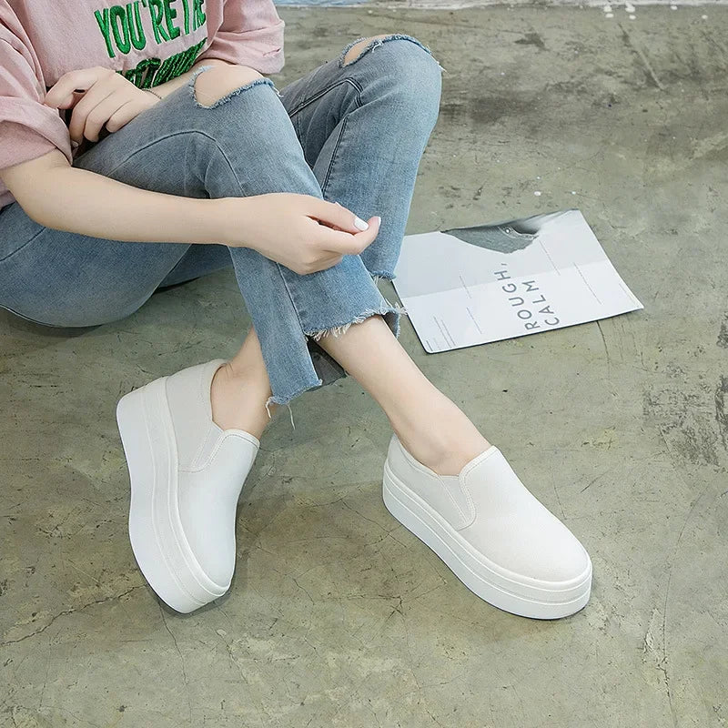 Chaussures femme en toile à plateforme – CLEVI Paris