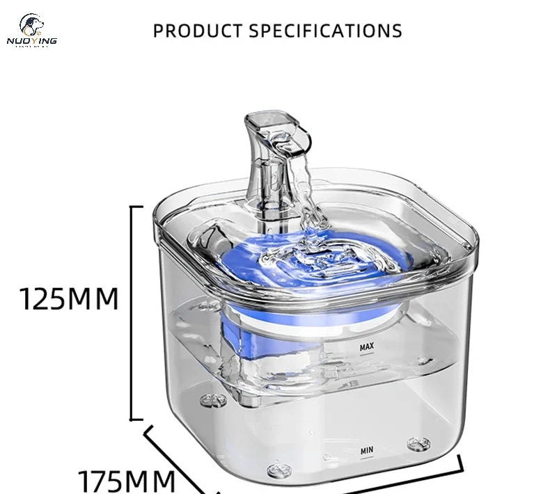 Fontaine à eau USB 2 L pour chat et chien – CLEVI Paris