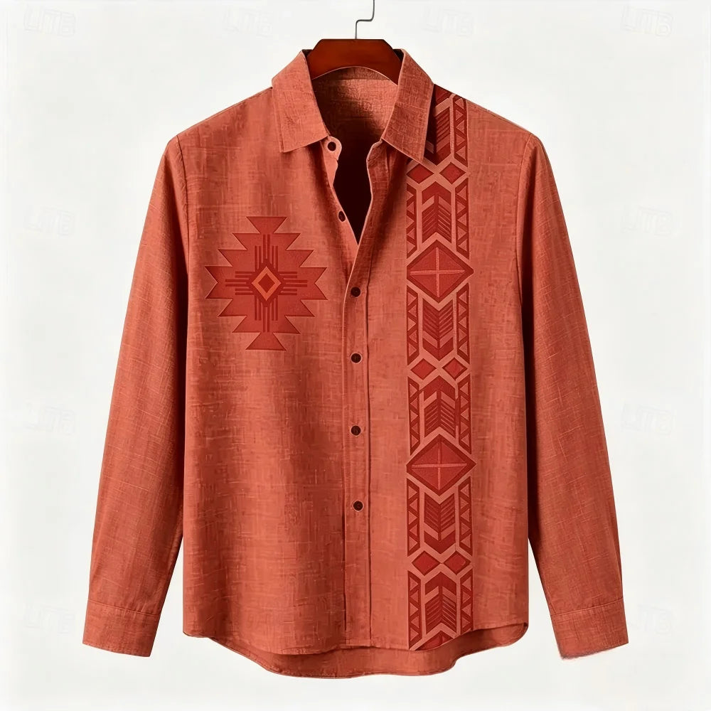Chemise homme en lin imprimée – CLEVI Paris