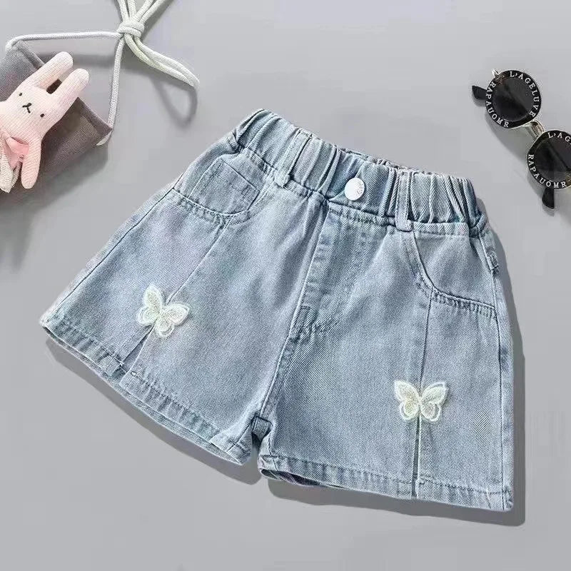 Short fille en jean à taille élastique – CLEVI Paris