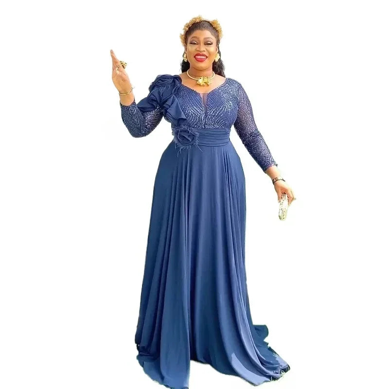 Robe longue africaine élégante femme – CLEVI Paris