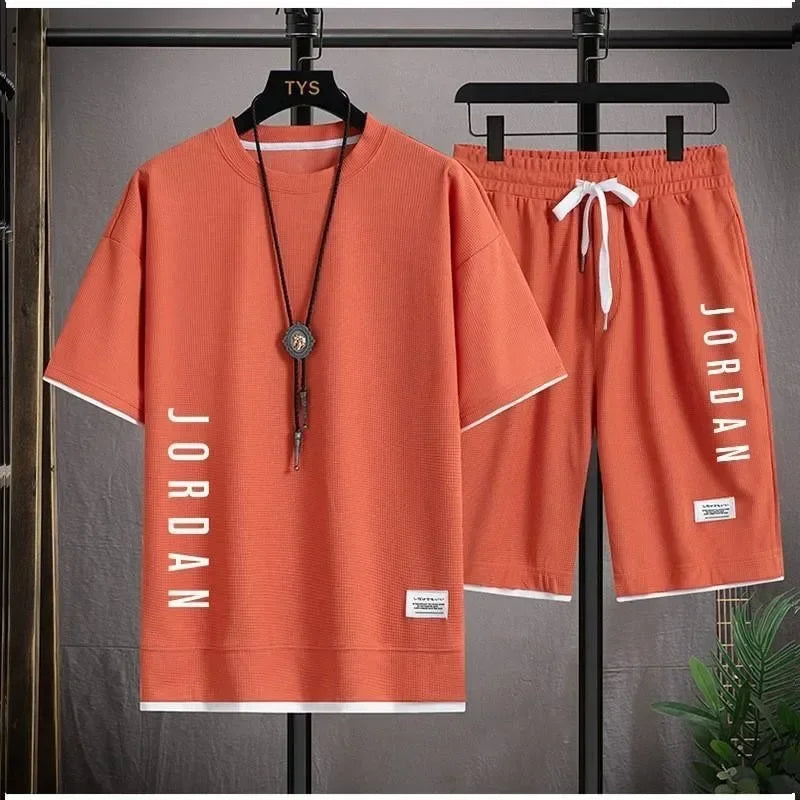 Ensemble homme imprimé avec short à cordon – CLEVI Paris