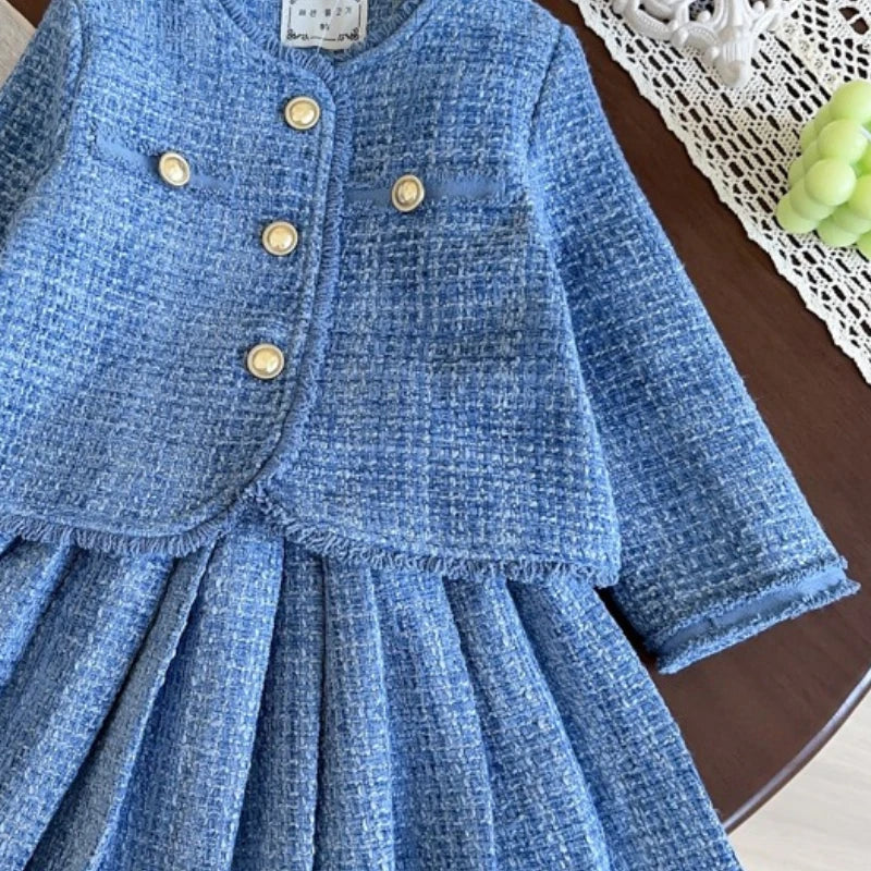 Ensemble fille veste et jupe en coton – CLEVI Paris