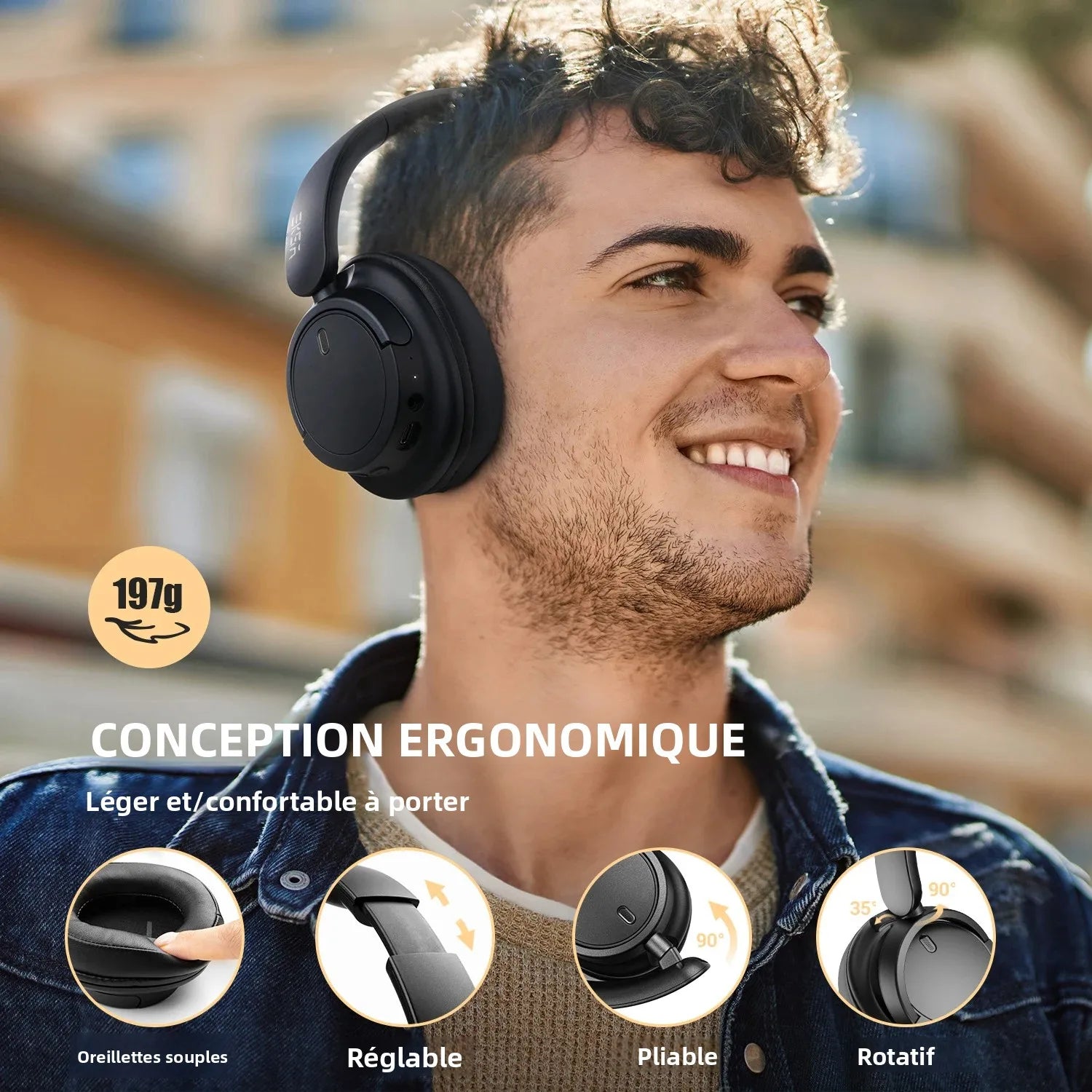 Casque Bluetooth Oneodio EKSA V16 90H HiFi – CLEVI Paris