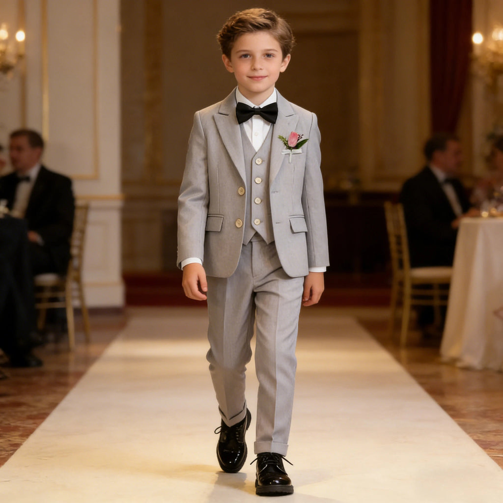 Costume garçon rayé de cérémonie – CLEVI Paris