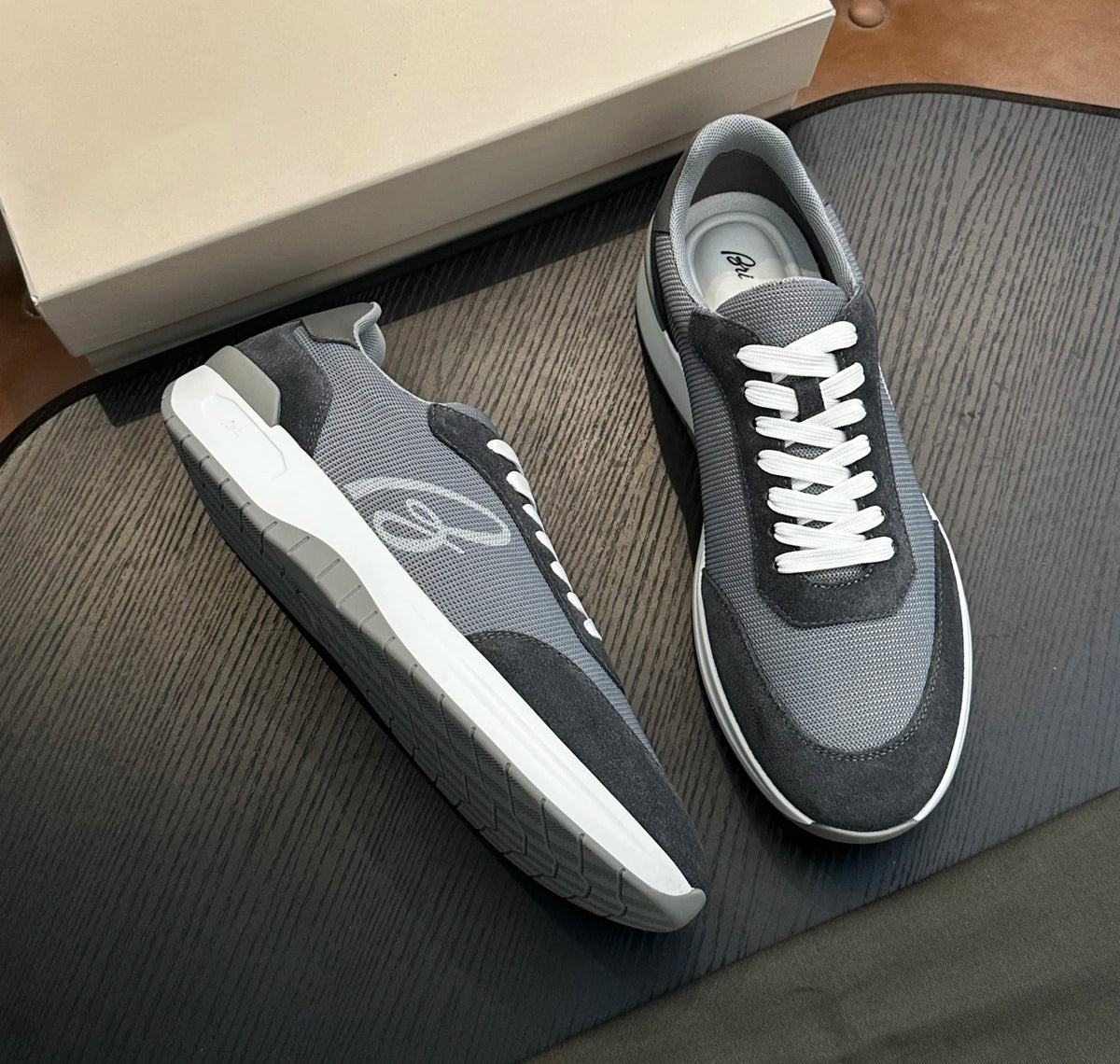 Sneakers Homme Cuir Vachette Véritable Respirant Semelle Caoutchouc Grande Taille EU 38-46 – CLEVI Paris