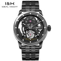 Montre Homme Mécanique Automatique Tourbillon Squelette Acier Inoxydable Verre Saphir Étanche – CLEVI Paris