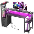 Bureau gaming 48 pouces LED et rangements – CLEVI Paris