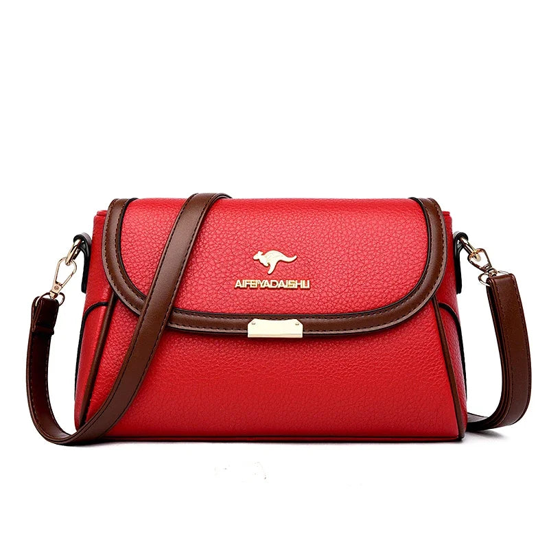 Sac À Main Femme Vanderwah Cuir Lychée Rabat 27x17cm Bandoulière – CLEVI Paris