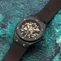 FORSINING Montre Homme Automatique Squelette Ronde Alliage Silicone 30M – CLEVI Paris