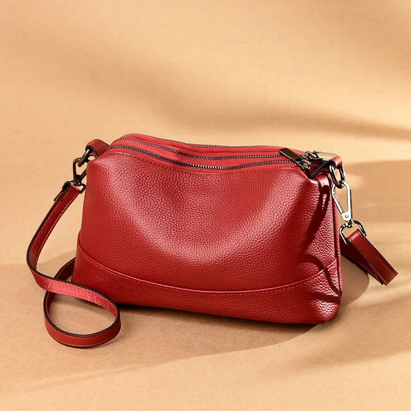 Sac bandoulière femme en cuir de vachette – CLEVI Paris