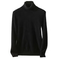 Pull homme à col roulé en maille unie – CLEVI Paris