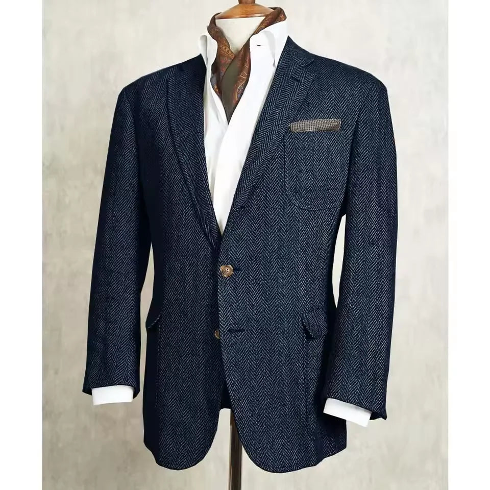Blazer homme à chevrons élégant – CLEVI Paris