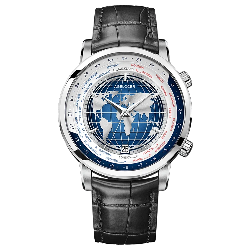 Montre Homme Automatique World Time Agelocer – CLEVI Paris