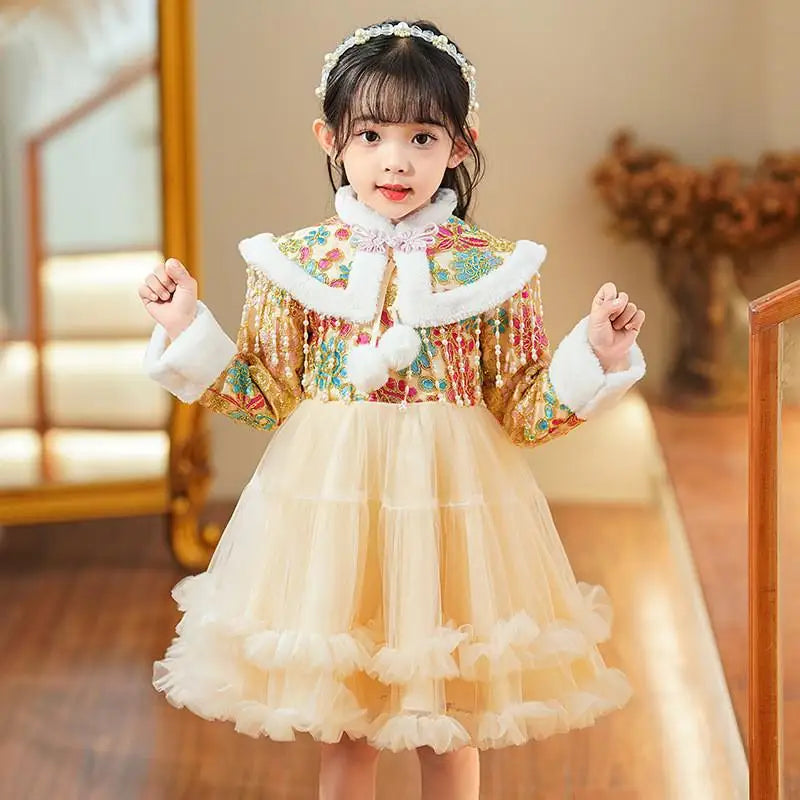 Robe Hanfu fille brodée pour fêtes – CLEVI Paris