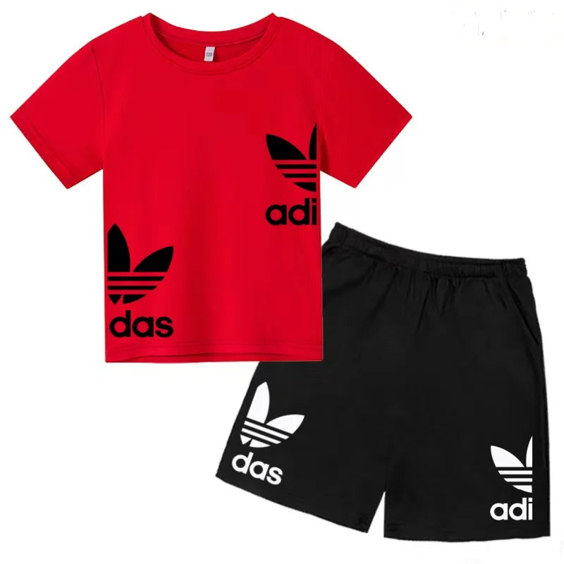 Ensemble enfant T-shirt à lettres et short – CLEVI Paris