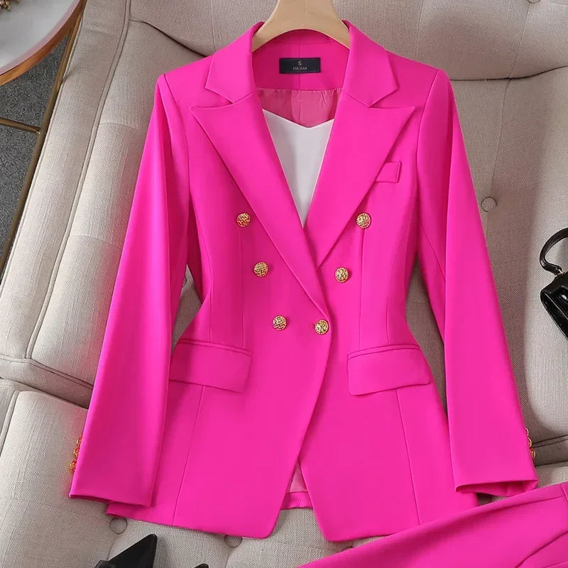 Ensemble femme blazer et pantalon droit – CLEVI Paris