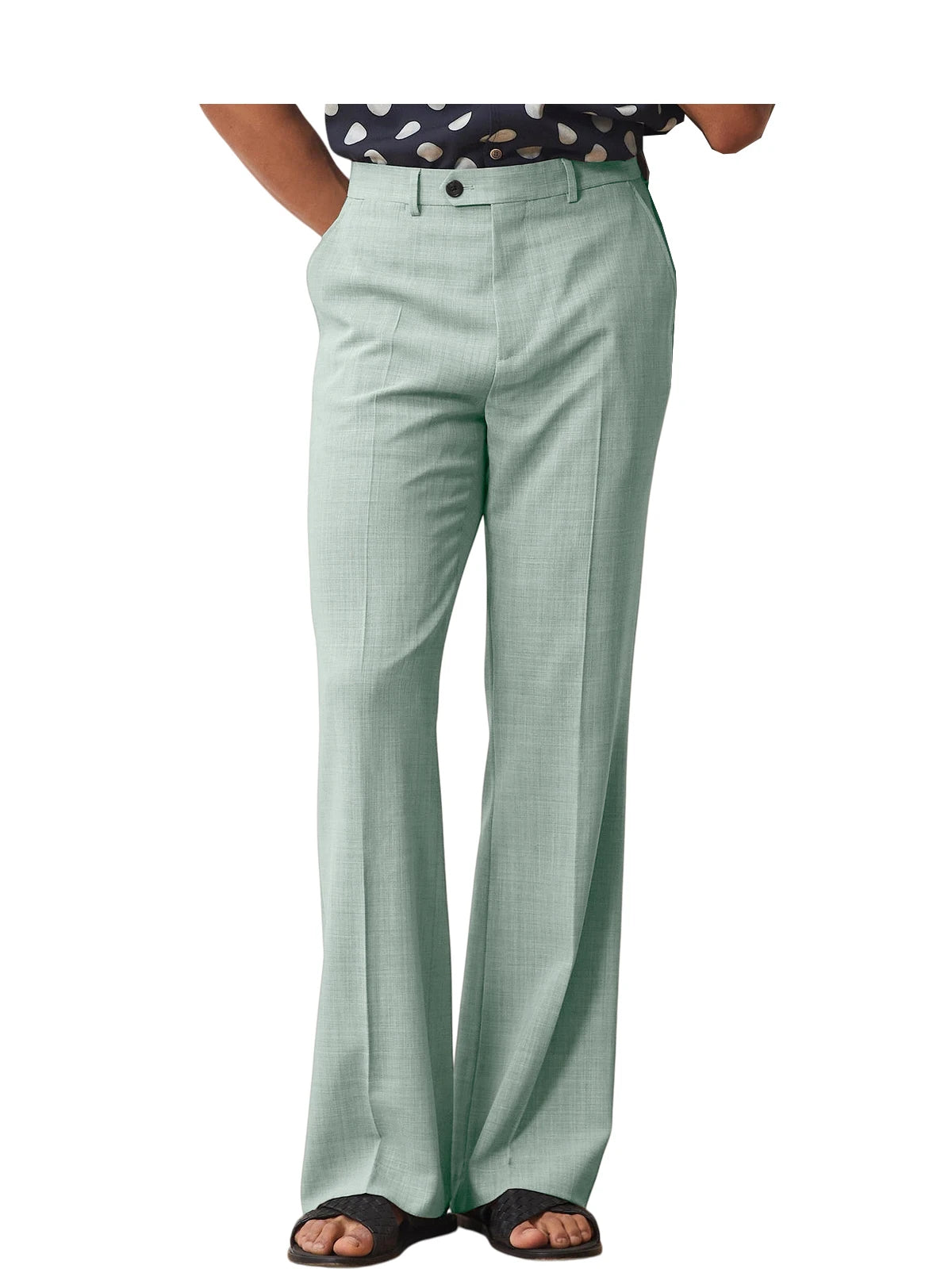 Pantalon homme habillé micro-évasé – CLEVI Paris