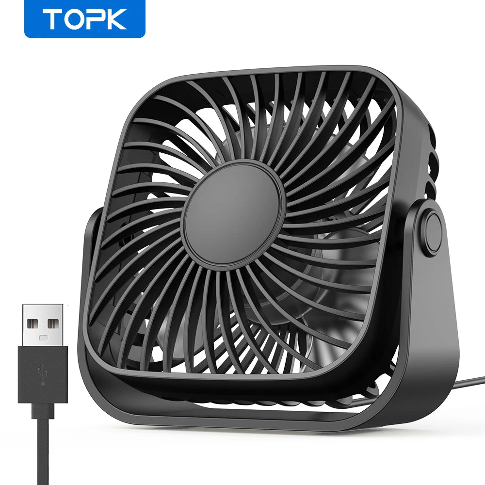 Mini ventilateur de bureau USB TOPK K52 – CLEVI Paris