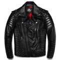 Blouson homme cuir de mouton noir zippé – CLEVI Paris