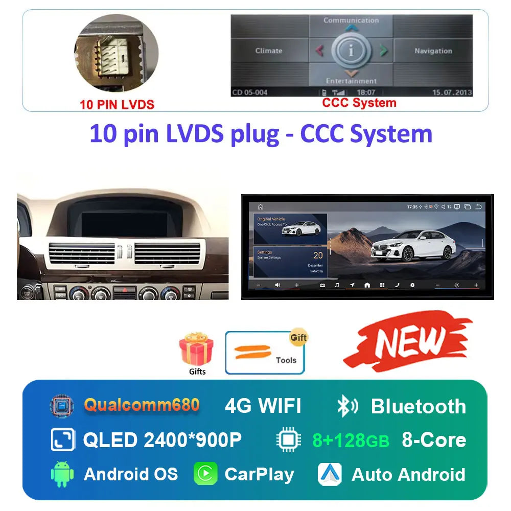 Écran CarPlay BMW Série 7 E65 E66 CCC – CLEVI Paris