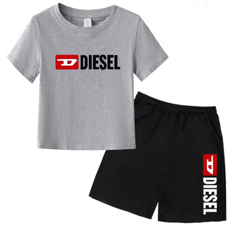 Ensemble enfant T-shirt à lettres et short – CLEVI Paris