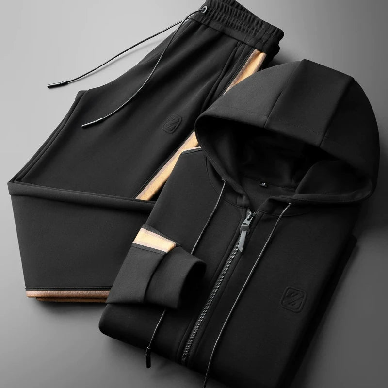 Ensemble homme à capuche bandes contrastées – CLEVI Paris