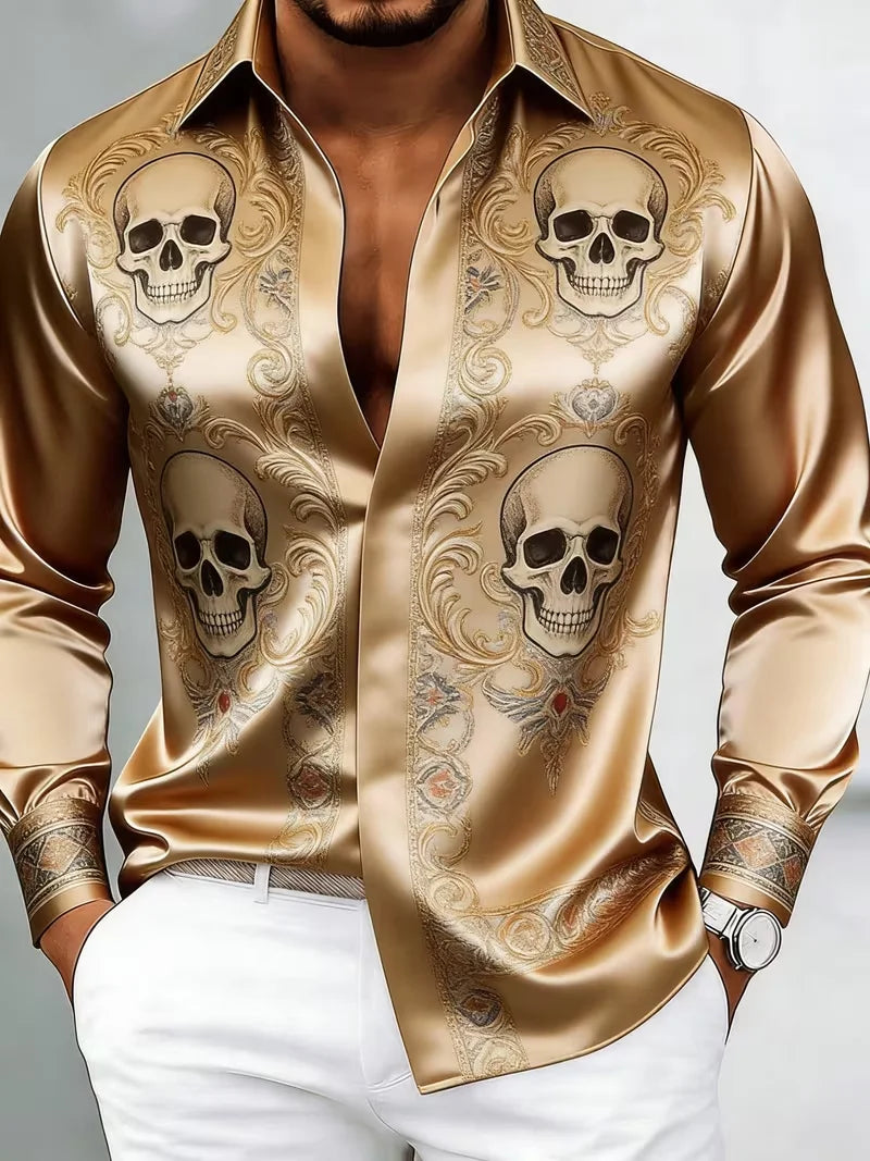 Chemise homme satinée ciel étoilé – CLEVI Paris
