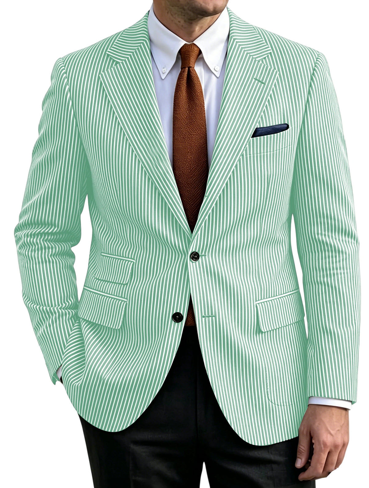 Blazer rayé homme en coton – CLEVI Paris