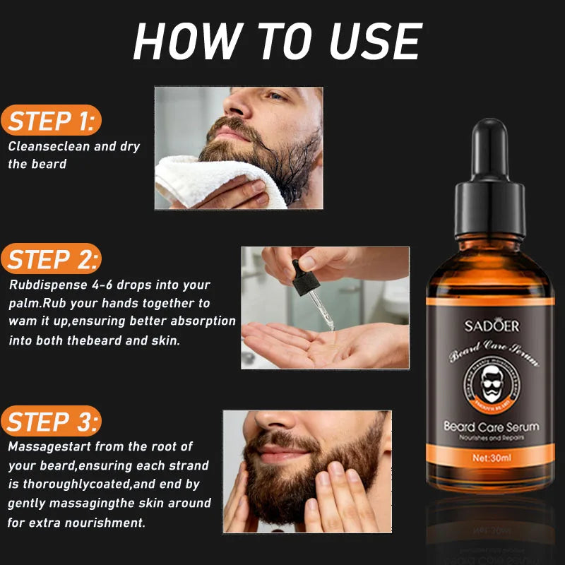 Kit de soin barbe SADOER 6 pièces – CLEVI Paris