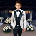 Costume 3 Pièces Garçon Mariage Cérémonie Blazer Gilet Pantalon 13 Coloris – CLEVI Paris